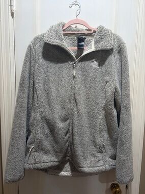 The North Face Light Gray Plush Fleece Jacket